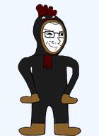 chicken chicken_suit clothes crossed_arms full_body self_insert smug suit variant:soyak // 800x1100 // 71.7KB