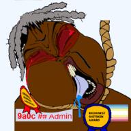 9a0c admin admin_6 admin_abuse african_american award big_lips black_skin blood blood_from_eyes cuck distorted flag:minor_attracted_person gray_hair hanging janny map_(pedophile) meta:namefags pedophile rope shitskin tinted_glasses transparent_background variant:bernd wide_nose // 855x849 // 545.9KB