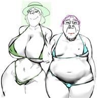 artist:SanrioWABAG bikini clothes crystal_cafe female glasses meta:pornographic_content penis subvariant:gapejak_female sweating tranny variant:bernd variant:gapejak // 749x753 // 303.8KB