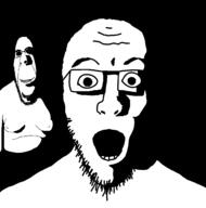 2soyjaks glasses nipple ominous open_mouth shadow smile stubble subvariant:hornyson variant:cobson variant:platejak variant:unknown // 1280x1296 // 64.4KB