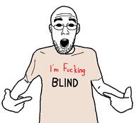 arm black_eyes blind clothes ear glasses hand heart i_heart_nigger i_love meta:tagme open_mouth pointing soyjak stubble tshirt variant:shirtjak // 618x559 // 20.0KB