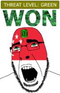 ahegao crescent emerald flag:singapore gem glasses green green_eyes hair looking_up open_mouth schlog_color_event singapore soyjak soyjak_blog star_(symbol) star_and_crescent stubble teeth text threat_level_green variant:cobson won // 721x1115 // 147.5KB