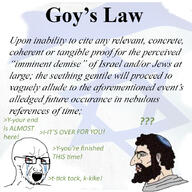 angry beard bloodshot_eyes chad closed_mouth clothes crying ear glasses goy greentext hair hat israel jews judaism kippah open_mouth soyjak star_of_david stubble text variant:soyak wojak wordswordswords // 900x900 // 421.5KB