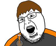 3_years_on_bald_man_with_glasses_booru badge dan open_mouth stubble variant:shotjak white_background white_skin // 1329x1080 // 310.8KB