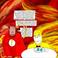 2soyjaks angry blue_eyes capeshit comic dc_comics drawn_background fat gas red_eyes reverse_flash subvariant:nucob superhero the_flash trend:aryan variant:cobson wordswordswords // 2048x2048 // 4.9MB