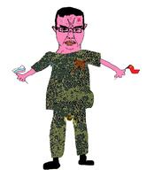 anger_mark angry arm bloodshot_eyes camouflage clothes communism country crying ear emr_pattern flag full_body glasses hair hammer_and_sickle hand military pink_skin poop ribbon_of_saint_george russia soviet_union soyjak subvariant:chudjak_front tranny variant:chudjak vein yellow_teeth // 650x752 // 251.1KB