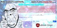 Warrior-Z(user) closed_mouth eyes filter gem glasses nose onion open_mouth smile soybooru thumbs_up tutorial ublock variant:cobson variant:soyak // 1919x967 // 1.1MB