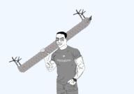 animal glasses grey_shirt holding_object shirt_with_words smug soycreature variant:chudjak variant:soycreature watch white_skin // 4127x2870 // 721.8KB