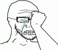 arm clenched_teeth crying glasses hand soyjak stubble variant:soyak // 498x427 // 38.0KB