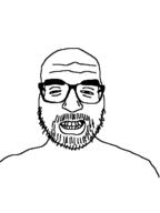 clenched_teeth closed_mouth doll_(user) glasses soyjak stubble variant:unknown // 532x708 // 8.6KB