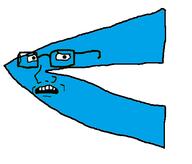 arrow blue_skin glasses greentext scared soyjak subvariant:soyak_(concerned) variant:soyak // 482x411 // 15.3KB