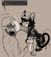 alunya animal art cap cat cigarette clothes communism crying female glasses hair hat leftypol open_mouth pillow smoke smoking smug soyjak stubble text variant:cryboy_soyjak // 500x559 // 192.2KB