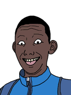 black_skin brown_eyes diddy_ahh_blvd_💀💀💀 ear freaky goofy grin hair jacket meta:requests nigger smile subvariant:freakuz teeth tongue variant:kuzjak zipper // 810x1080 // 23.4KB