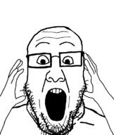 arm beard glasses hand merge open_mouth series:fusionjaks soyjak subvariant:ppplier variant:markiplier_soyjak variant:ppp // 673x800 // 20.6KB