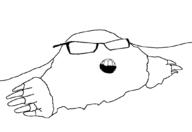 animal glasses hand mole no_eyes open_mouth soyjak variant:feraljak // 1059x729 // 38.0KB