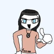 clothes glasses hair open_mouth pointing variant:soytan variant:unknown // 487x481 // 20.8KB