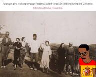 brown_skin civil_war cuckistador flag:spain franco francoist_spain girl glasses moor morocco soldier spain spaincucks subvariant:chudjak_seething variant:chudjak walking // 1024x816 // 107.6KB