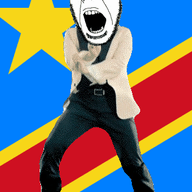 angry animated country dance democratic_republic_of_congo flag full_body gangnam_style glasses irl open_mouth soyjak star stubble variant:cobson // 300x460 // 504.4KB