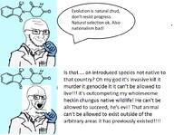 angry animal arm bloodshot_eyes chemist chemistry closed_mouth crying formula glove hand open_mouth science scientist smug soyjak speech_bubble stubble text thalidomide variant:soyak // 992x770 // 157.0KB