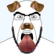 facemask filter front_facing happy no_background puppy puppy_filter snapchat stubble variant:cobson wholesomeredditgold yelling // 800x800 // 209.4KB