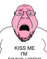 clothes crying glasses open_mouth pink_skin soyjak stubble text variant:bernd // 489x611 // 73.5KB