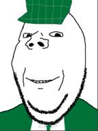 clearlyunknown cleer closed_mouth clothes hat smile soyjak stubble subvariant:wholesome_soyjak variant:gapejak // 536x714 // 73.6KB