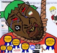 4chan 4cuck ack anime award bloodshot_eyes bnwo brown_troonjak crying deformed discord flag:minor_attracted_person flag:pedophilia_pride_flag glasses hair hanging nate nigger obsessed pedophile queen_of_spades red_eyes rope slopjak spade that_one_fucking_picture_of_nate_being_a_smug_little_bastard yotsoyba // 768x719 // 292.3KB