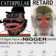 brown_skin bulgaria caterpillar lips monkey mustache nigger open_mouth soyjak stubble subvariant:impish_amerimutt t50_eyes variant:impish_soyak_ears youtube // 1077x1065 // 612.6KB