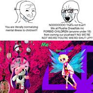 angry anime bloodshot_eyes crying glasses open_mouth soyjak stubble text variant:soyak variant:wojak // 1280x1280 // 346.5KB