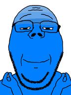 blue_skin calm finger glasses gradient hand meditation pinching stubble subvariant:gapejak_front variant:gapejak // 598x799 // 16.2KB