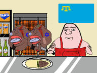 apron arm beer brown_skin butcher cannibalism chebureki chef clothes crimean_tatar drawn_background fanta flag:crimean_tatar food hair hairy hand holding_knife holding_object islam kebab kitchen knife meat mustache sleeveless_shirt smile soda soyjak stubble variant:ishish_soyak_ears variant:meximutt white_skin // 1134x850 // 521.7KB