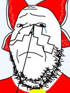 anime crying hakurei_reimu subvariant:wholesome_soyjak touhou variant:gapejak video_game // 600x800 // 62.7KB