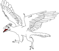 dinosaur feathers fingernail flying glasses teeth variant:unknown wing // 1920x1663 // 56.8KB