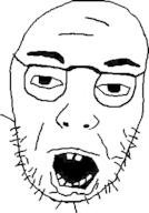 glasses open_mouth soyjak stubble variant:unknown // 263x378 // 27.3KB