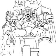 animal arm bottle bug chair clothes dildo fat full_body glasses hand leg open_mouth sitting soy soyjak soylent tongue variant:unknown // 764x763 // 122.9KB