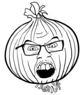 angry food glasses onion open_mouth soybooru stubble variant:feraljak vegetable // 400x460 // 125.3KB