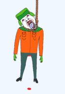 ack blood bloodshot_eyes boots cartoon clothes crying dead full_body glove gynaecomastia hair hanging hat jacket judaism kyle_broflovski lipstick red_hair rope south_park soyjak stubble suicide tongue tranny ushanka variant:bernd winter yellow_teeth // 2012x2908 // 502.7KB