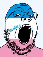 brazil espírito_santo flag flag:espírito_santo glasses looking_at_you open_mouth portuguese_text soyjak stubble teeth text transparent transparent_background variant:gapejak // 600x800 // 36.1KB