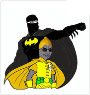 balaclava batman batman_(series) black_clothing brimmiest_comments_section☣️☣️☣️_do_not_enter☣️☣️☣️ glasses islam lemon lemon_(user) mask muslims robin self_insert subvariant:perceptive_chud variant:chudjak warrior-z_(user) // 595x630 // 183.1KB