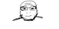 closed_mouth glasses oekaki smile soyjak stubble subvariant:lawrence variant:markiplier_soyjak // 500x250 // 13.2KB