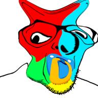colorful deformed glasses pacifier soyjak stubble subvariant:emmanuel subvariant:wholesome_soyjak variant:gapejak // 768x768 // 163.3KB