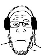 closed_mouth glasses headphones neutral soyjak stubble subvariant:neutralplier variant:markiplier_soyjak // 600x800 // 73.5KB
