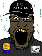 award black_lives_matter markiplier mixed nigger niglet rapebaby soyjak stinky variant:markiplier_soyjak yellow_teeth // 595x796 // 96.7KB