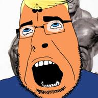 bbc blacked blond blue_eyes donald_trump muscles muscular_male orange_skin queen_of_spades variant:cobson // 722x720 // 234.7KB