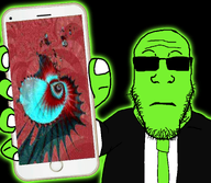 black_background glowing phone subvariant:neutralplier trend:glowie variant:markiplier_soyjak // 2160x1884 // 1.7MB