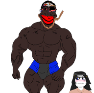 black_skin blue_eyes buff bvll glasses horny jartybvll meta:op_is_a_literal_jartycuck muscles rope strong subvariant:jartycuck sweating variant:chudjak variant:soytan // 1612x1594 // 262.7KB