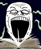 book excited glasses insane schizo soyjak stubble tentacles variant:strasser // 375x443 // 99.8KB