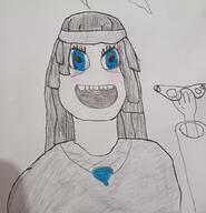 avengers beanie blue_eyes blushing brown_shirt cute cute_girl girl glasses nentendo_switch soy soylent soylent_(cacao) traditional_media variant:soytan white_skin woman // 2977x3092 // 764.5KB