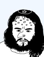 beard goon_metropolis_goldberg jewish_hat jewish_nose jewish_star long_hair meta:namefags moonmetropolis_(user) scabs variant:goldberg // 580x750 // 14.8KB