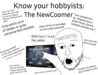 adeptus_astartes arm box chainsword figurine hand jump_pack meme miniature open_mouth pointing soyjak stubble text variant:two_pointing_soyjaks warhammer wordswordswords // 1080x835 // 330.3KB